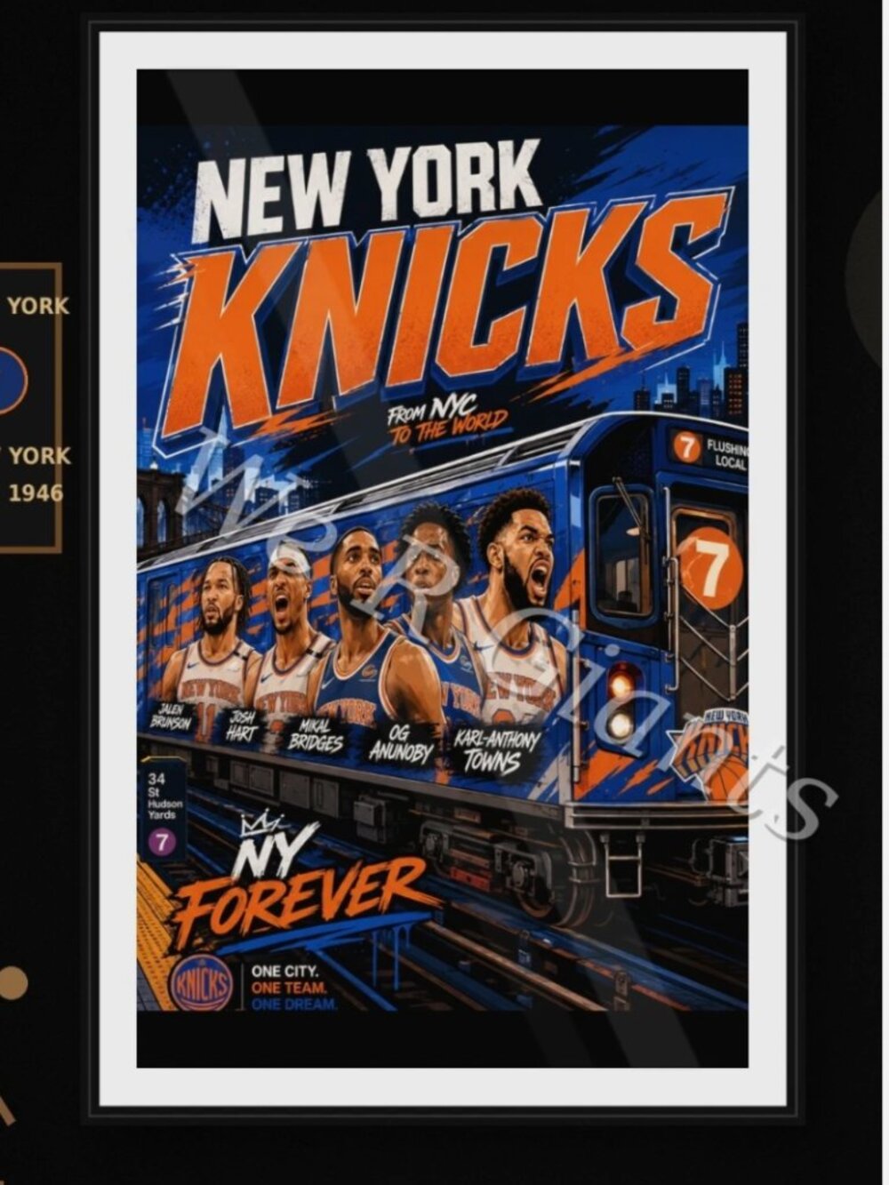 Knicks Subway Art New York Knicks Champs Poster 11xx17 Knicks NBA Champs